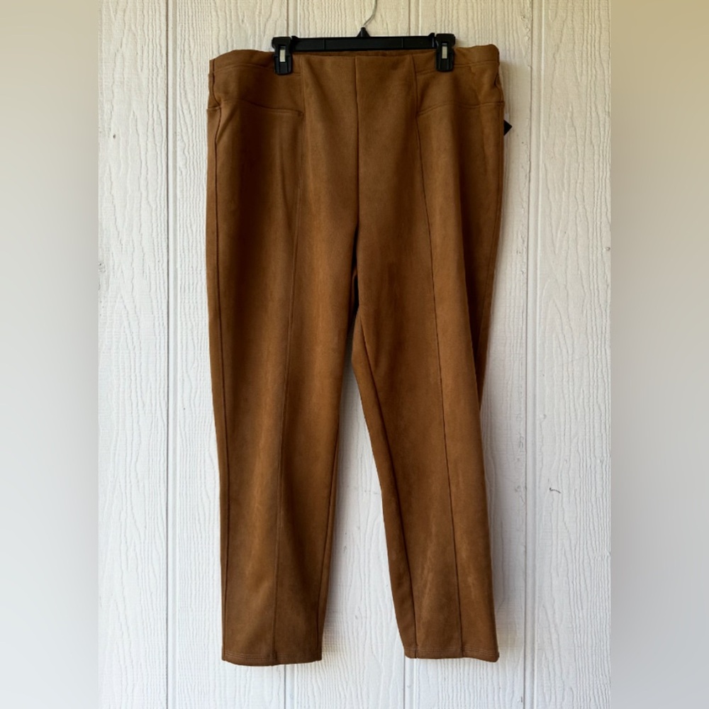 John Mark Faux Suede Pull-On Pants